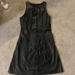 White House black market leather dress